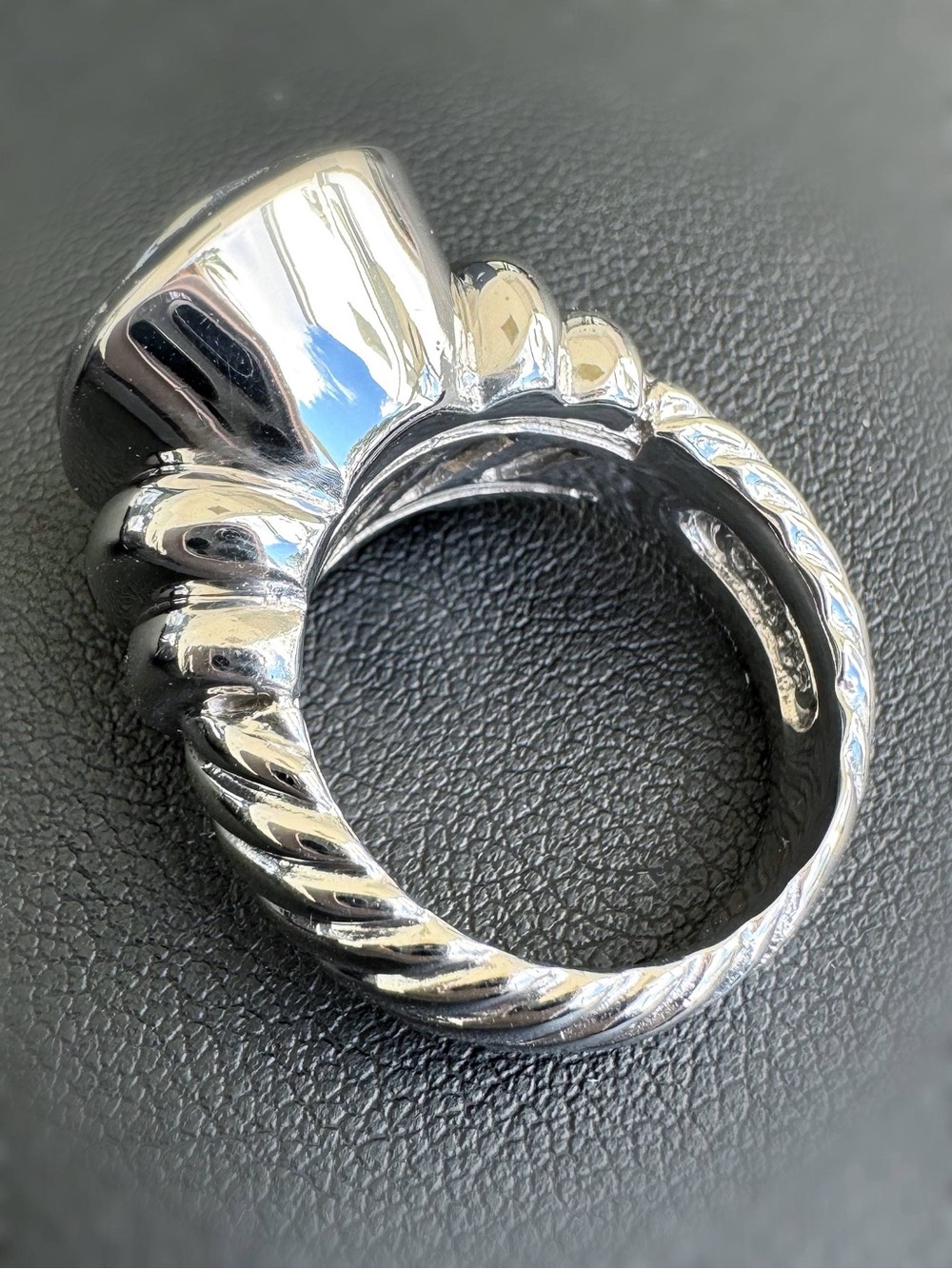 Vintage 18k white gold David Yurman Noblesse 0.8CTW Pave Natural Diamond cable - Picture 7 of 10